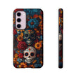 Day of The Dead Phone Flower Phone Case, Sugar Skull - Tough Case for Samsung Galaxy S25 S24 S23 S22 S21