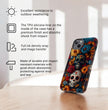 Day of The Dead Phone Flower Phone Case, Sugar Skull - Tough Case for iPhone 16 15 14 13 12 11 10 9 8 Pro Max