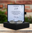 Silver Lotus Bangle for Wife - To My Beautiful Wife Gift For Anniversary, Birthday