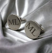 Custom Monogramed Stainless Steel Cufflinks in Gift Box - Ideal gift for Wedding, Birthday